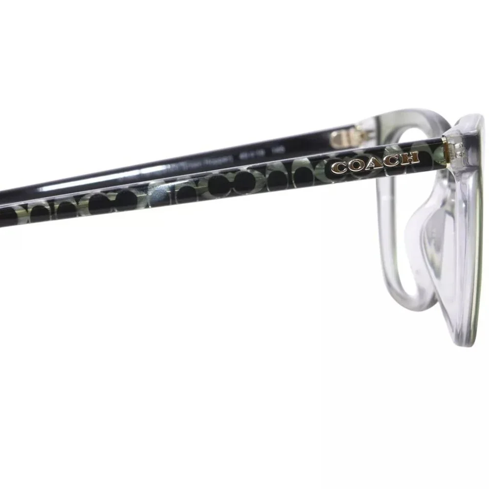 NEW COACH HC6223U Eyeglasses – Transparent Green Hopper, 51mm – New with Tags